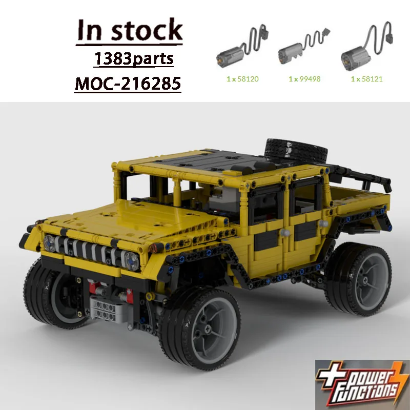 

MOC-216285 New Urban Yellow Cargo Truck Building Block Model, 1383 Parts, Boys' and Children's Birthday and Christmas Toy Gift
