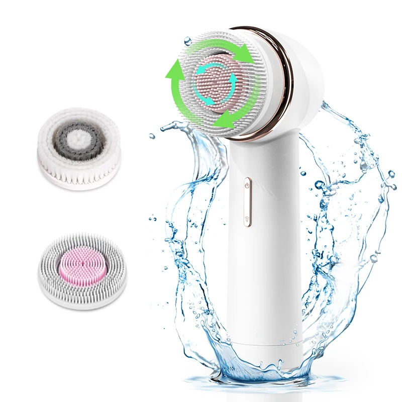

Sonic Exfoliating Device Electric Rechargeable Spin Silicone Facial Wash Cleansing Brush Cleanser Face Cleaning Brush