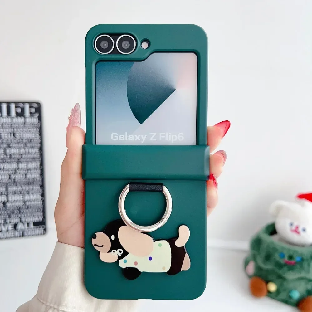 Cartoon Hartschalen-Stoßfeste Handyhülle für Samsung Galaxy Z Flip 8 7 6 5 4 3 Flip6 Flip5 Flip4 mit Ring-Scharnier-Schutzabdeckung – Detail 7