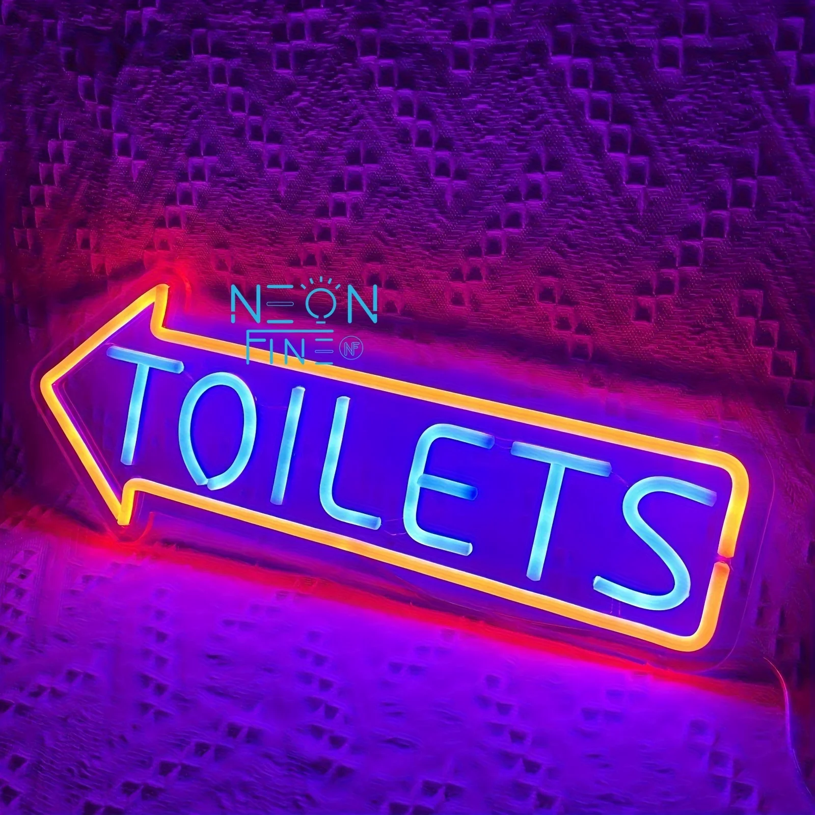 

Directional Toilets Arrow Neon Sign Entrance Directional LED Light for Park Office Mall Hotel Store Turn Left/Right Wall Decor
