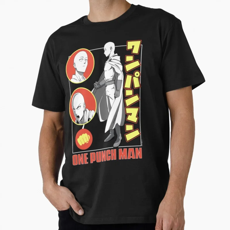 

Red and Yellow One Punch Man Saitama Gift t shirt Anime OPM Manga Graphic Tee Y2K clothes Large size Tops cartoon print shirts