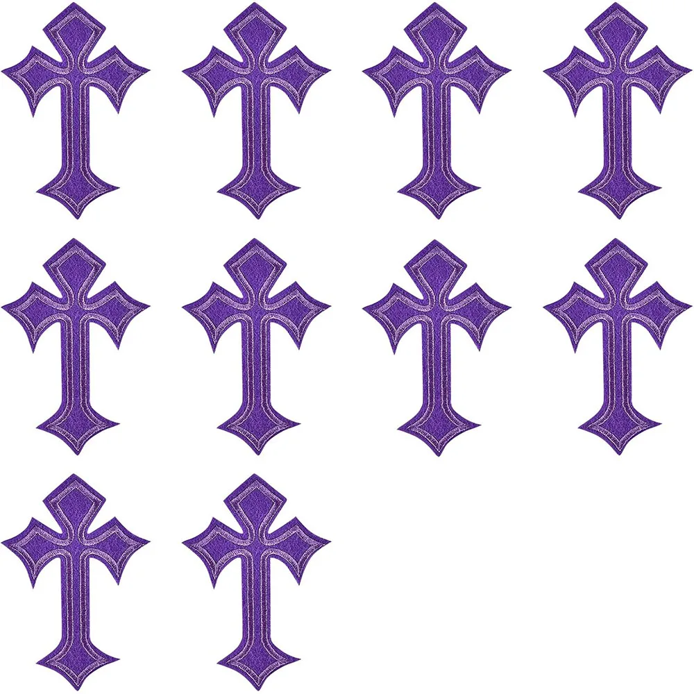 10 Stück Coole Kreuz-Patch-Stickerei-Aufkleber zum Aufbügeln auf Kleidung, Weihnachten, DIY, Jeans, Jacken, Festival-Abzeichen, Taschen, Reparatur, Dekoration – Detail 10
