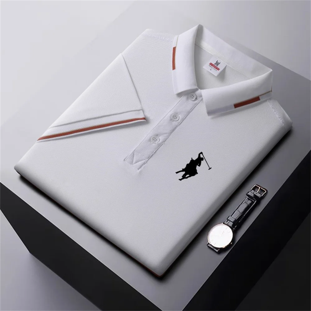 Summer high-end men's polo shirt quick-drying breathable casual fashion business sports short-sleeved POLO shirt men's clothing