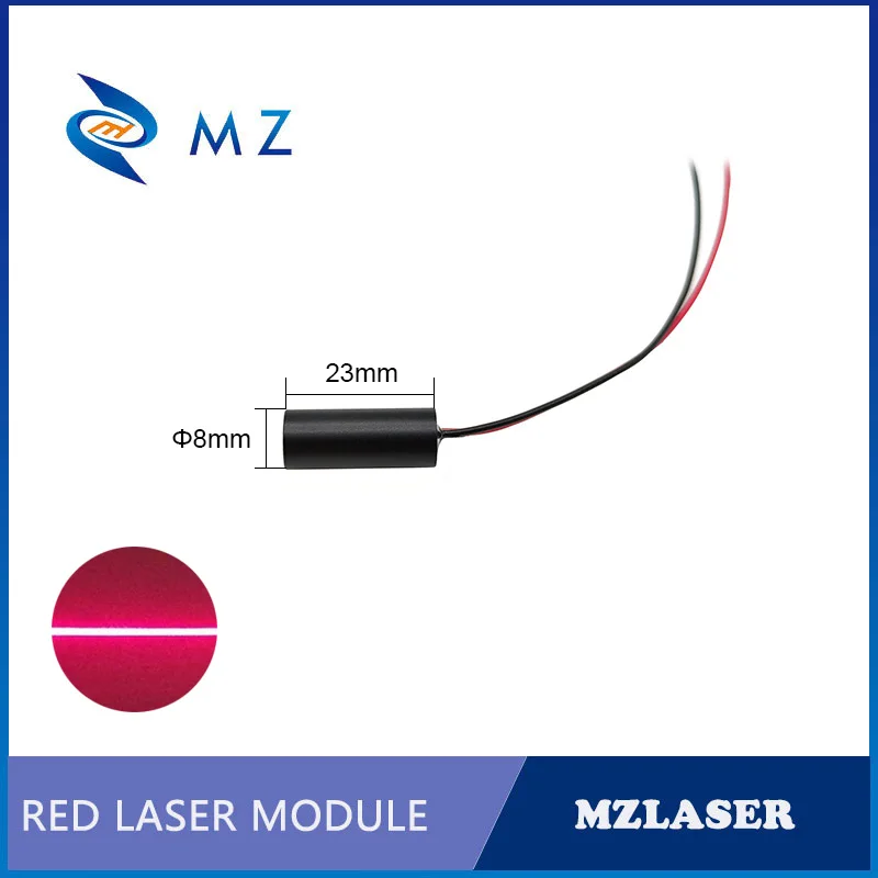 Modulo diodo laser linea rossa Mini compatto di alta qualità D8mm 635nm 10mw 3V Macchina di livello industriale Tipo di azionamento ACC Laser a linea rossa