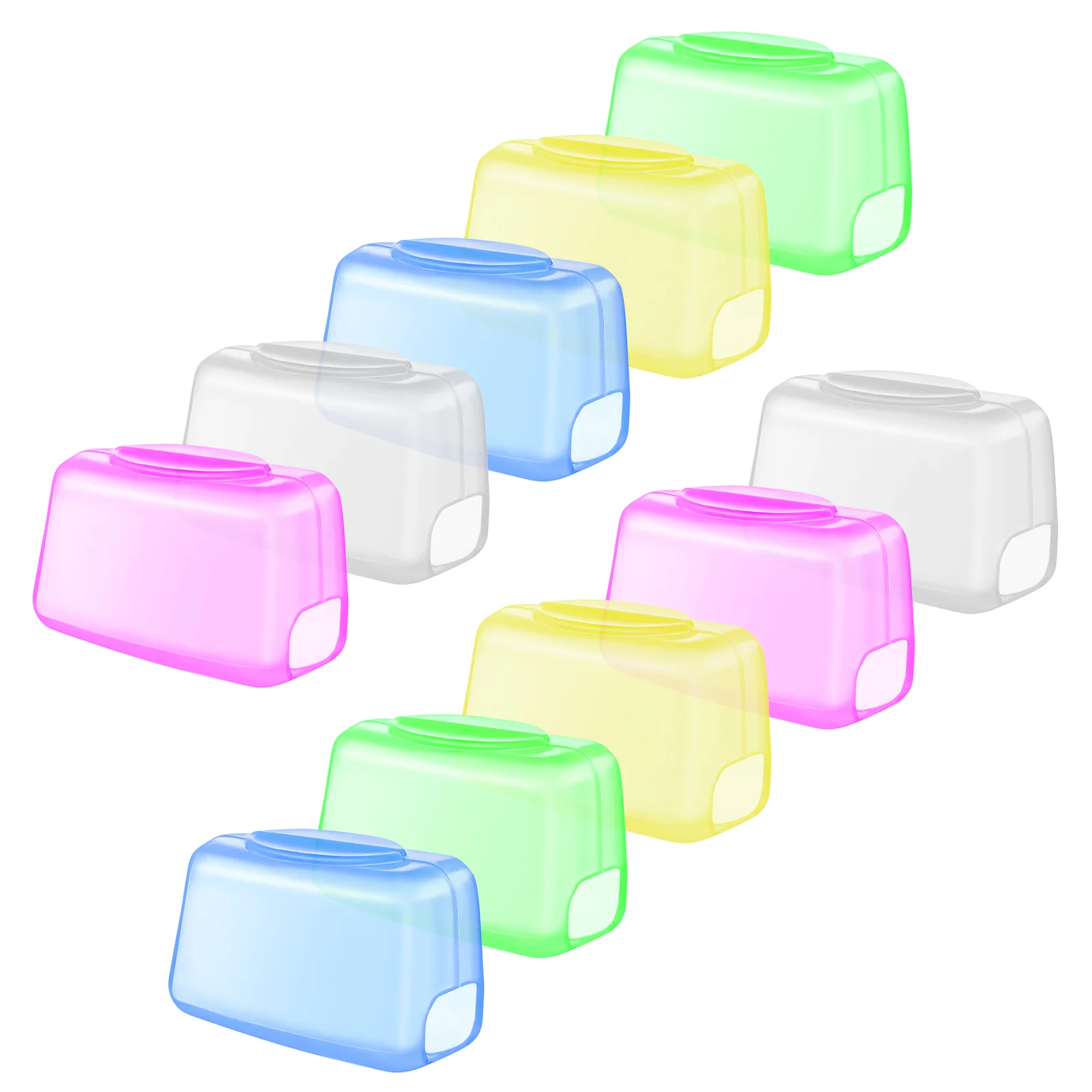 

10pcs Toothbrush Head Holders Toothbrush Protective Head Covers Travel Head Caps (Random Color) Plastic Toothbrush Cover