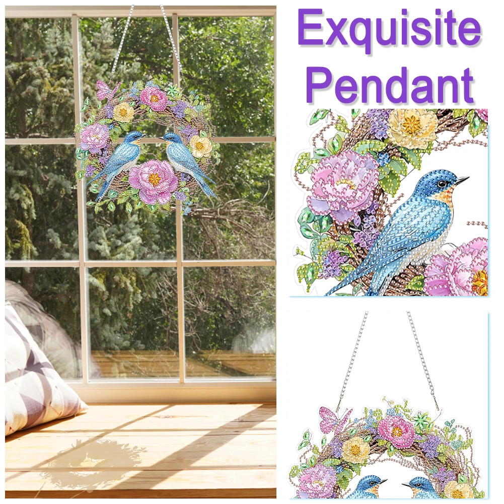 2D شقة DIY شنقا الماس الفن أطقم شكل خاص الماس الفن قلادة الماس اللوحة مجموعة DIY ديكور المنزل شنقا سحر