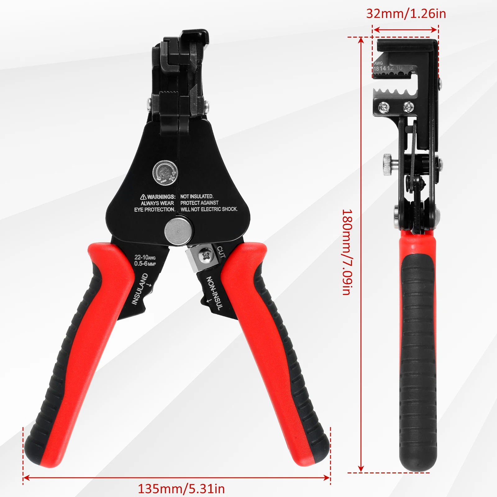 3In1 Wire Stripping Cutting Crimping Tool Wire Stripper Sharp Wire Stripping Pliers Ergonomic Non-slip Wire Crimper Labor Saving