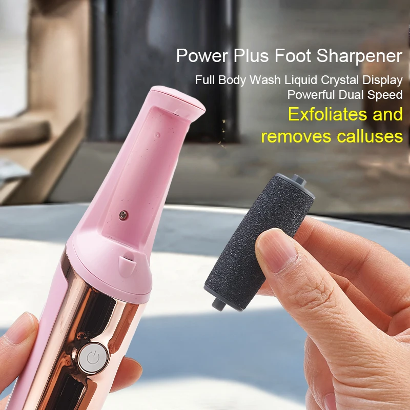 LCD 무선 필링 트리머 그라인딩 헤드, 전문 굳은살 제거제, 전기 발 파일 연마기, 3 개