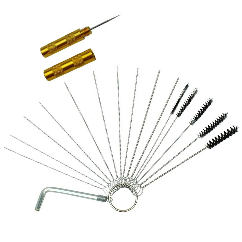 Kit de nettoyage de pulvérisateur de peinture, brosses de nettoyage en acier inoxydable, outils de nettoyage d'aérographe, ensemble de brosses multi-articles pour pulvérisateur, 1 ensemble 1 ensemble