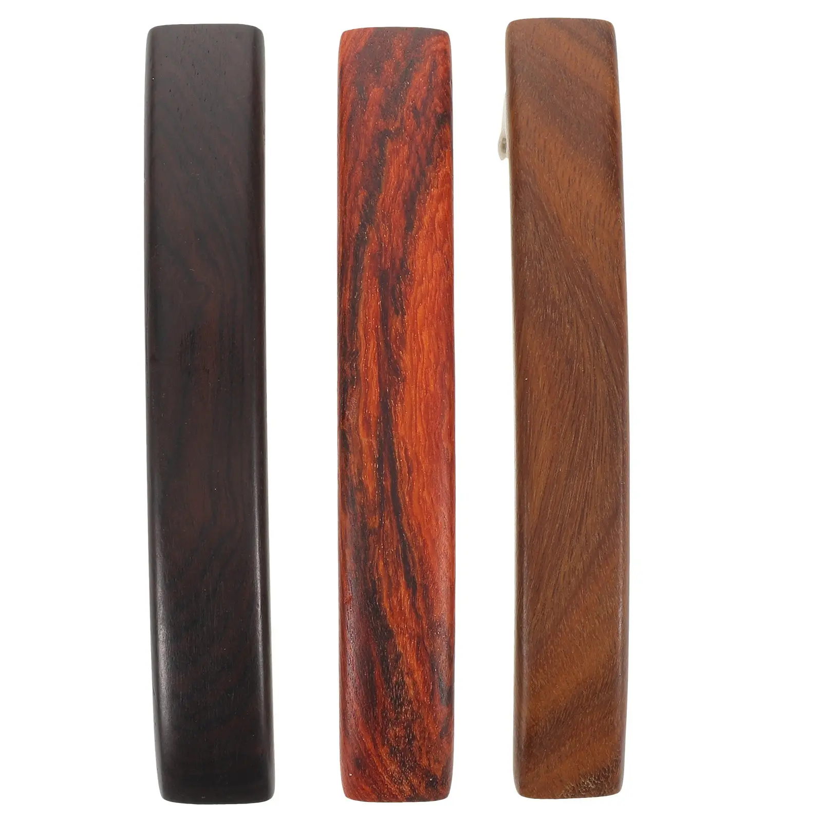 

Набор из 3 деревянных заколок для волос из сандалового дерева, минималистичные заколки-зажимы для женщин, нежная фиксация для хвоста, ручная работа, гладкая отделка