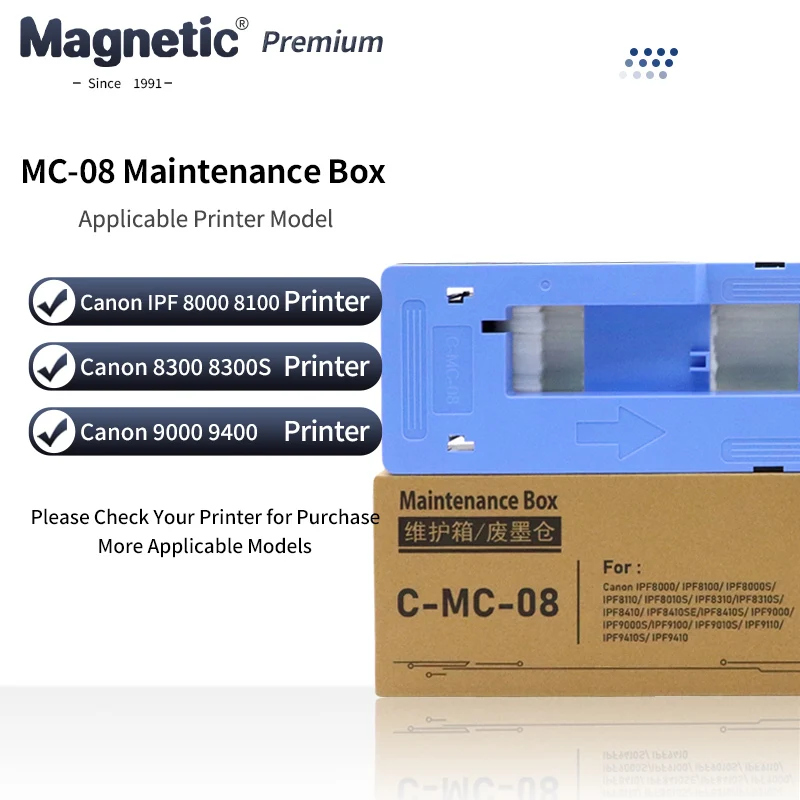 

MC-08 Maintenance Tank For Canon iPF8100 iPF9100 iPF8110 iPF9110 iPF8300 iPF8310S iPF9400 iPF8400S ipf9010 Maintenance cartridge