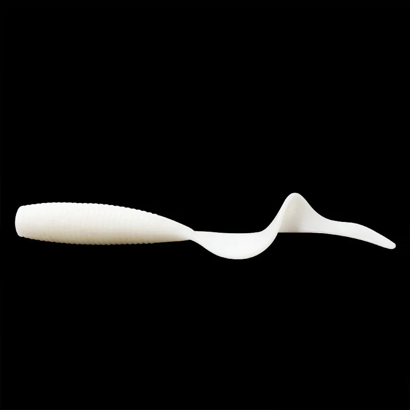 Lianman equipamento de pesca isca macia 5/6/7cm balançando cauda espiral artificial isca macia luya mar equipamentos de pesca acessórios