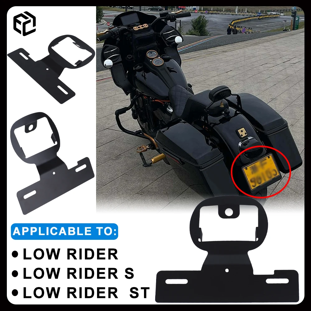 Motorcycle License Plate Bracket for Harley Davidson Low Rider  / Rider  S / Rider  ST Series Holde Anti-rust Isolation