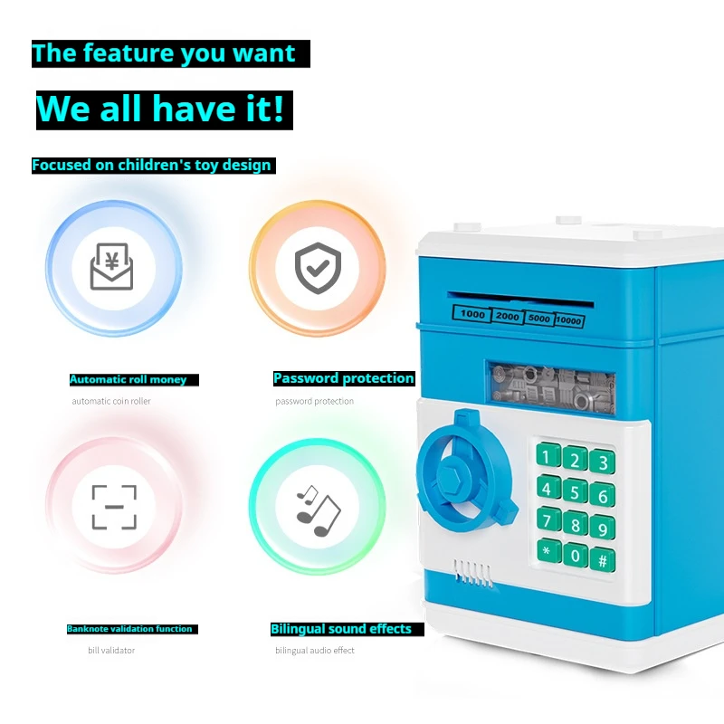Smart Password Children's Piggy Bank Large Capacity Creative Money Saving Box Only in Not out