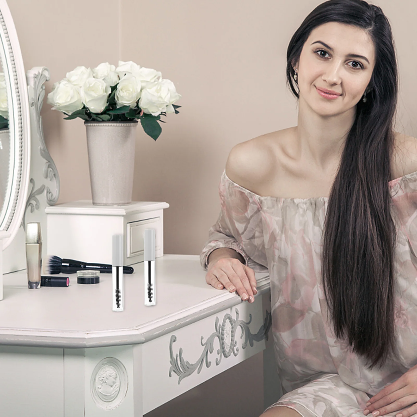 10 個の空のマスカラチューブ 10 ミリリットルミニマスカラ容器 DIY メイクアップアーティスト用クリーム収納