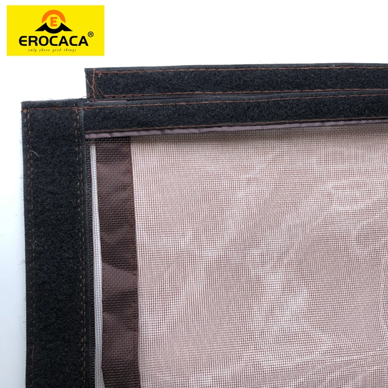 EROCACA Brown Magnetic Door Screen Custom Size Mosquito Net Curtain Fly Insect Automatic Closing Invisible Mesh For Kitchen