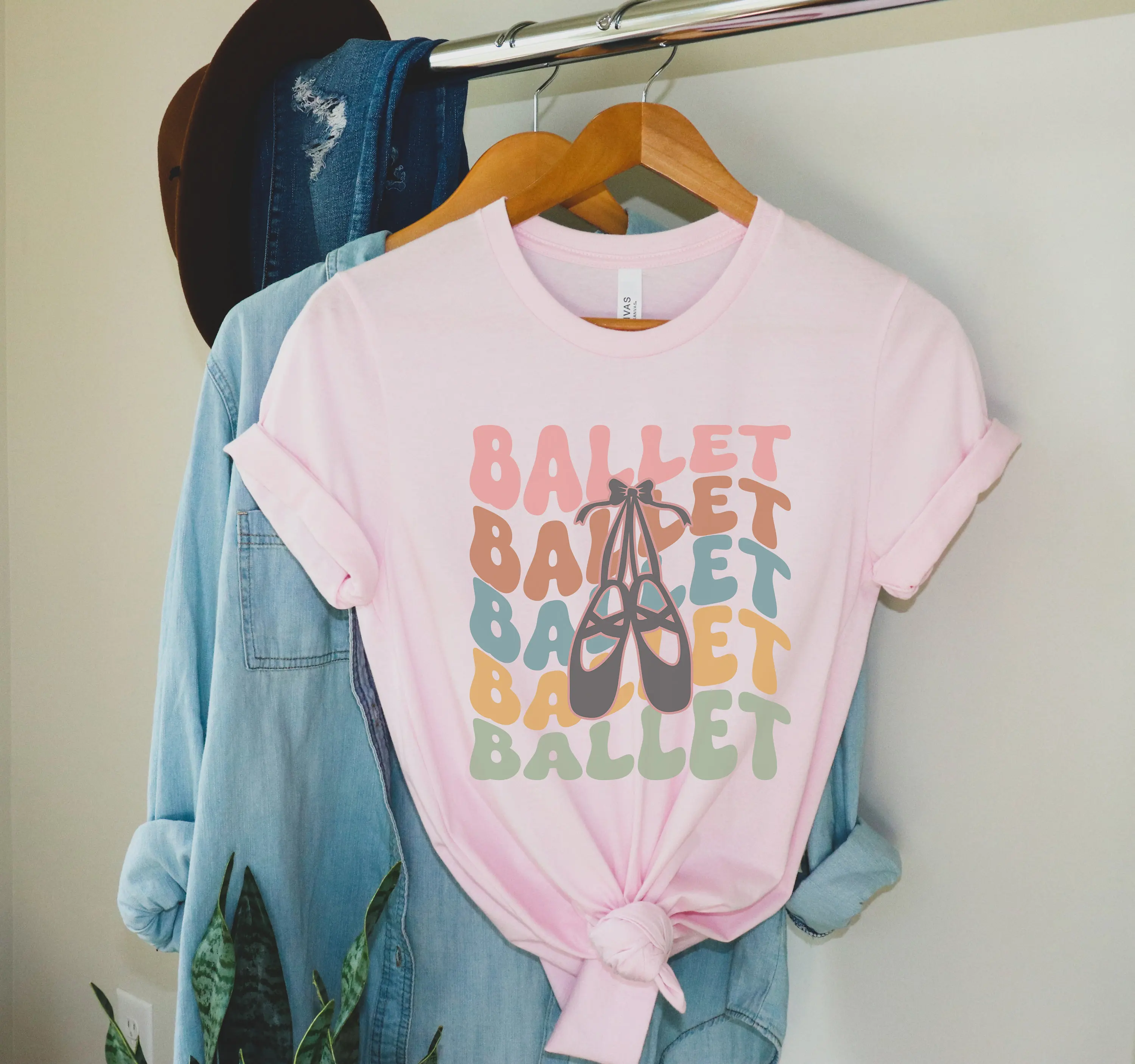 Ballet T Shirt Mom Lover Ballerina Pointe Shoes Retro