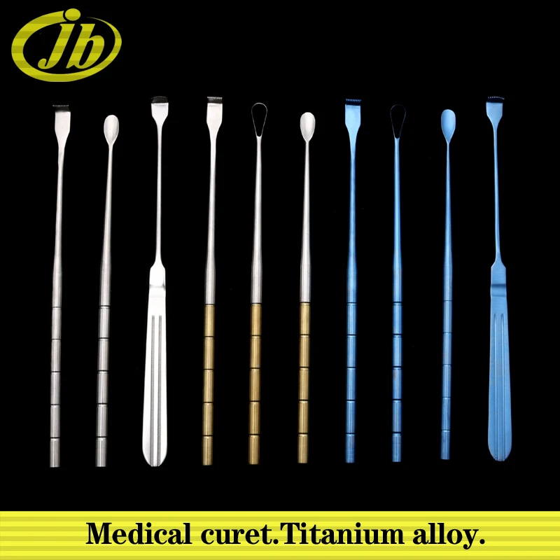 Medical curet titanium alloy 18cm stainless steel surgical operating instrument armpits curet stripper