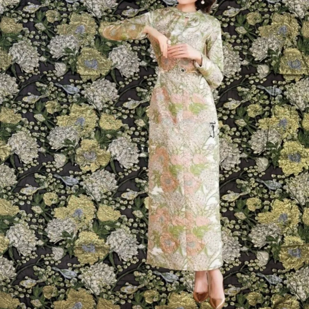 

Yarn Dyed Organza Jacquard Fabric New Chinese Style Brocade Fashion Clothing for Diy Sewing Cloth Material By The Meter