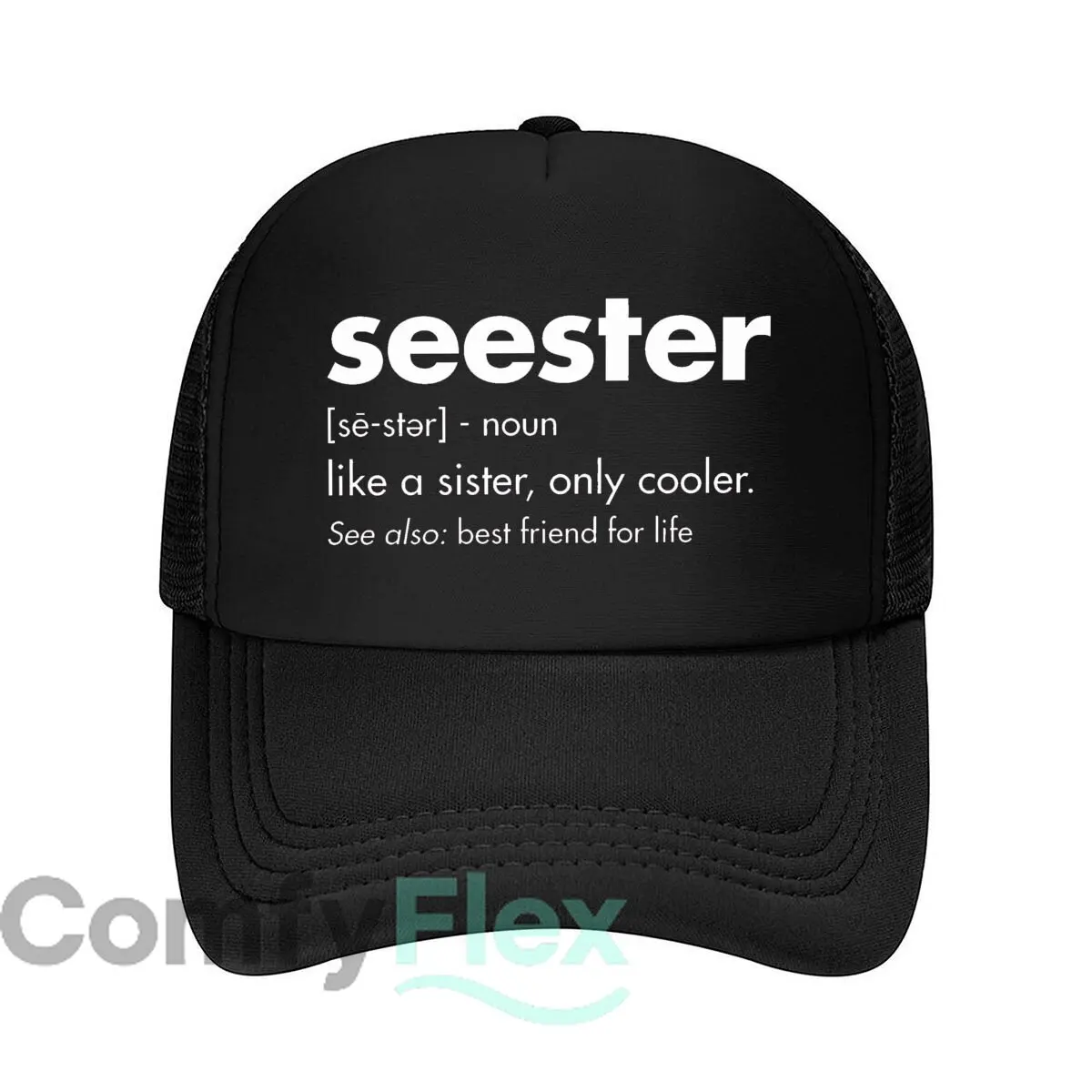 Seester Sister Friend Definition Quote 2026 Mesh Baseball Cap Hip Hop