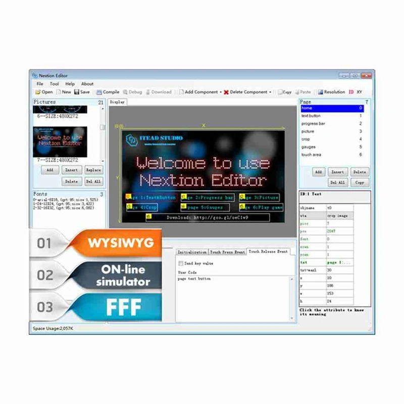 

NX4827T043 4.3Inch LCD HMI Touch Display - TFT Resistive Touch Screen Module Support for or Project-A23U