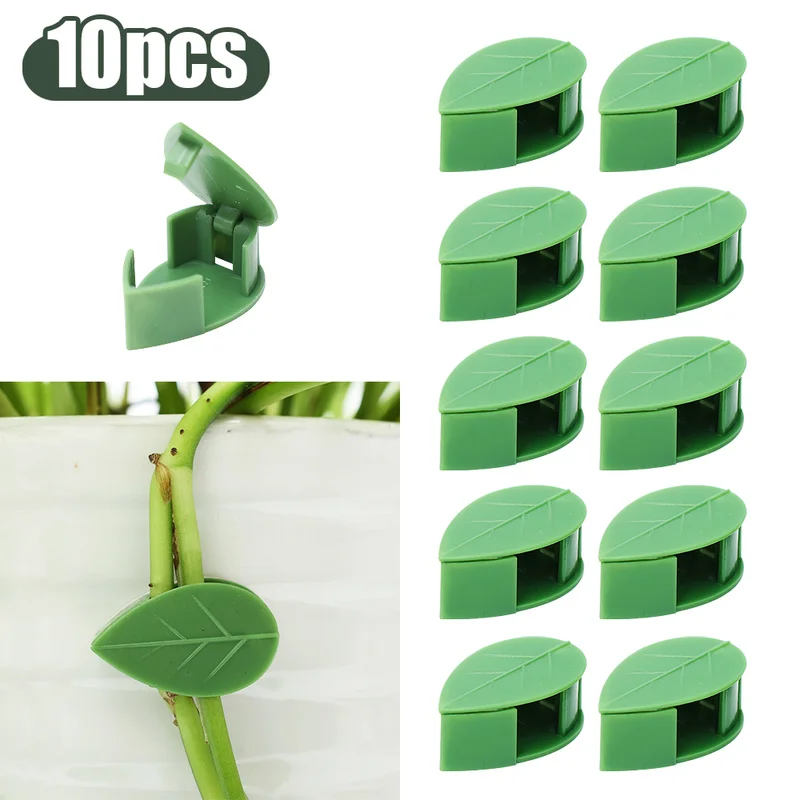 10 PCS Green Plant Finishing Clip Rattan Vine Fixed Buckle Leaf Clips Traction Holder Climbing Wall Nail-free Decal Stand