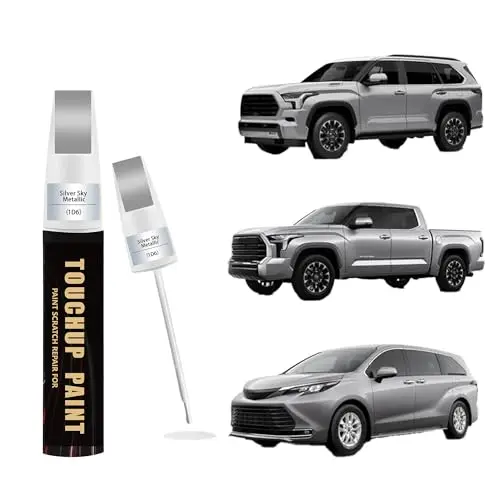 Silver Sky Metallic(1D6) Car Paint Touch Up Pen Compatible with Toyota,Automotive Scratch Remover for Nicks&Chips Repair