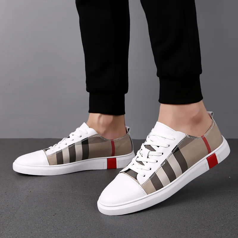 

2022 New Fashion Mens Breathable Skateboard Shoes Men Fashion Sneakers High Quality Trainers Shoes Casual Genuine Leather Shoes