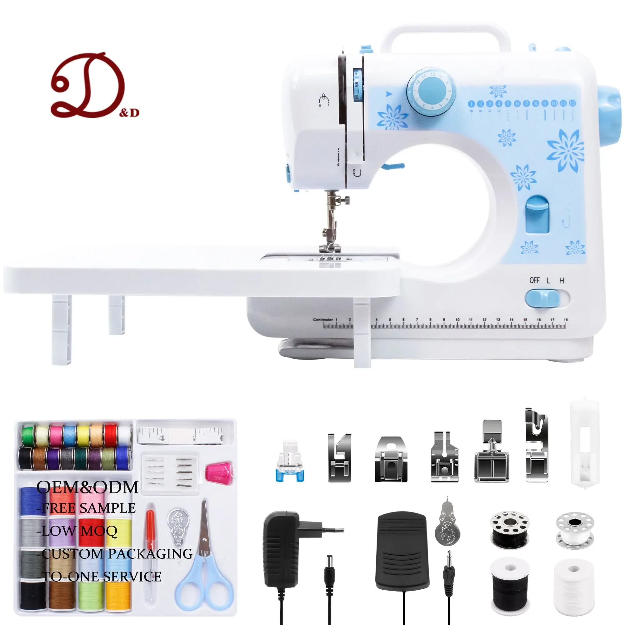 2024 new style High Quality 505G small sewing machine domestic multifunction tailoring  household mini automatic sewing machine