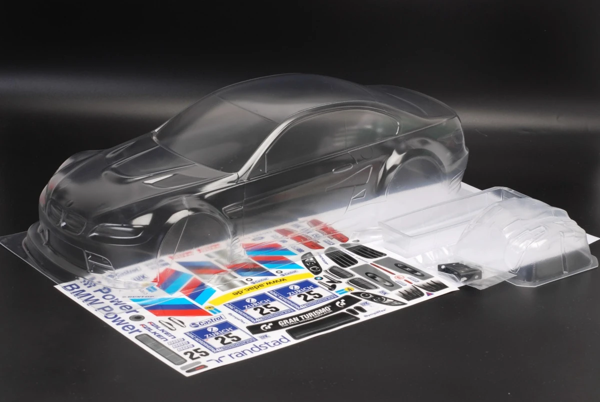 

TC073 1/10 M3 GT2 Clear Lexan Body W/Rear Wing and Light Buckle for 257mm Drift Chassis Tamiya TT-01 TT-02