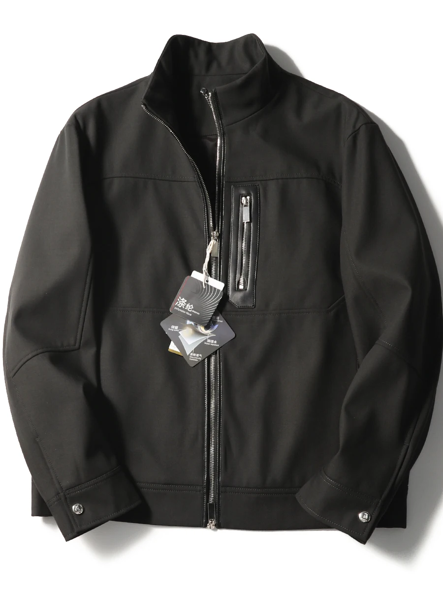 

American old money wind 2025 early autumn new outdoor business casual upturned collar wool blended jacket