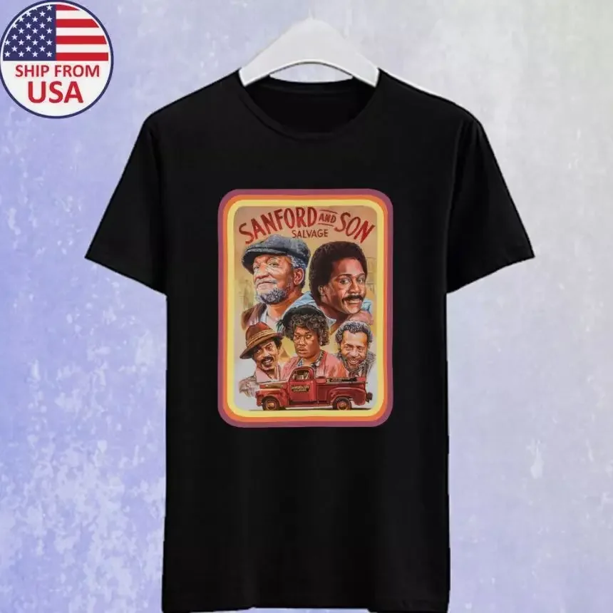 Sanford and Son Retro TV Series Men's Black T-shirt Size S-5XL NG6509