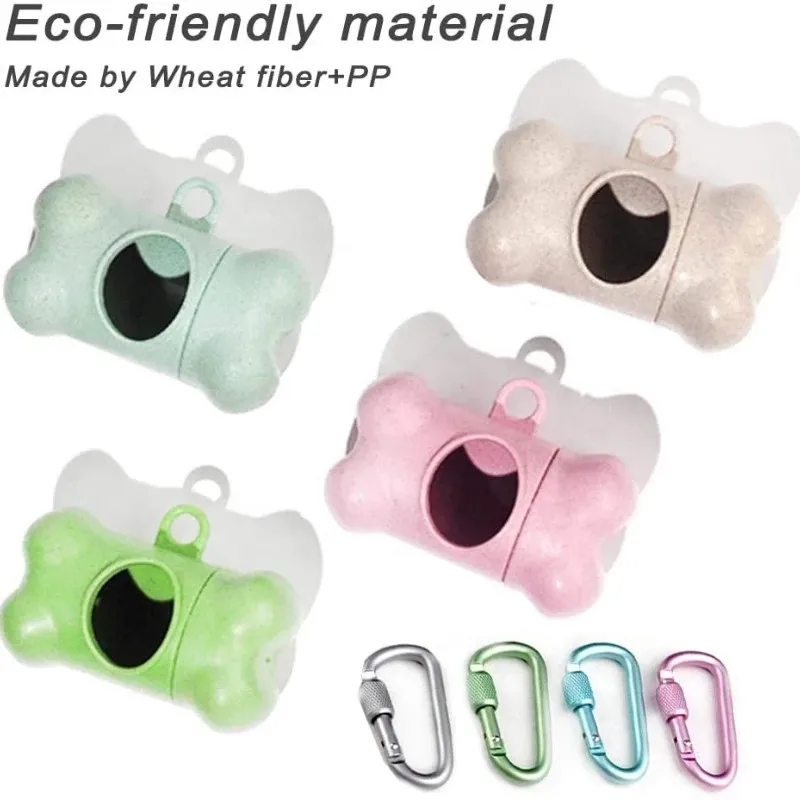 

Eco Pet Dog Poop Bag Bone Shape Dispenser Waste Garbage Carrier Holder Dispensers Dogs Trash Cleaning Tool Pet Accessories