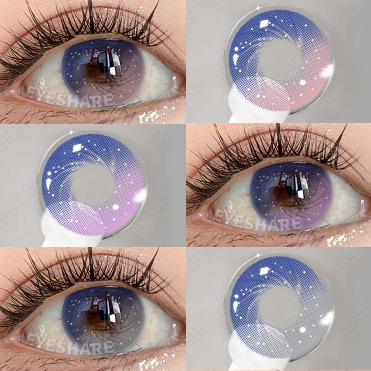 EYESHARE NEUE Farbige Kontaktlinsen Kosmetik Rosa Kontaktlinsen Für Augen Braun Natürliche Kontaktlinsen Lila Linse 1 Paar