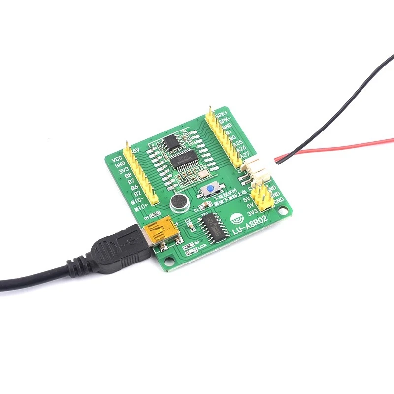 ASR02 speech recognition module serial port burning intelligent customizable entry voice broadcast