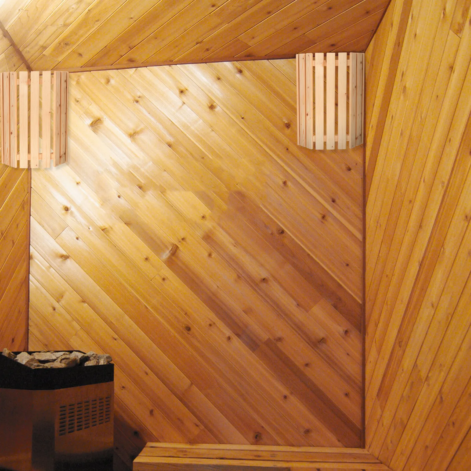 

Wooden Sauna Lamp Shade Made of Premium Pine Wood Explosion-Proof Lamp Protector for Sauna Room Light Accessory Decorative