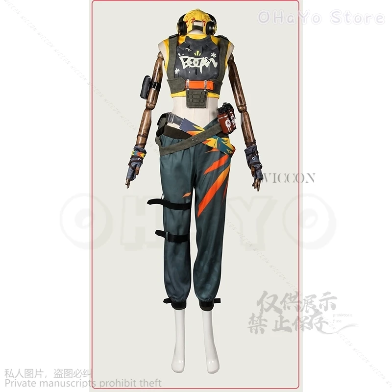 Anime Game VALORANT Raze Cosplay Costume Tayane Alves Outfit Raze Cosplay Adult Women Men Costume For Hallowmas Carnival Party