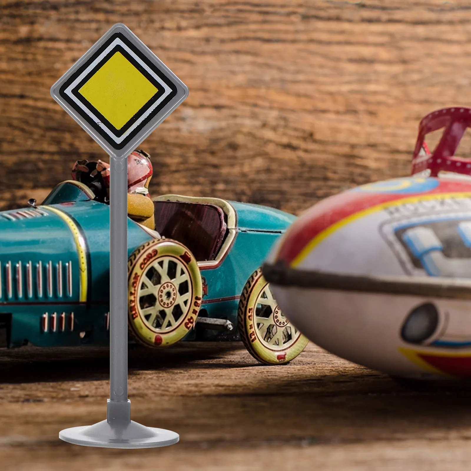 

3 Pcs Kids Toys Traffic Signs Mini Signal Road Car Crossing Game Stop Child