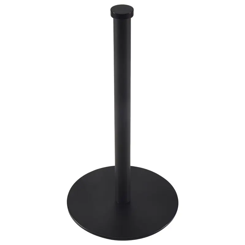 AFOURT-Desktop Roll Paper Holder Kitchen Vertical Paper Holder Stainless Steel Paper Towel Holder For Kitchen Countertop Black