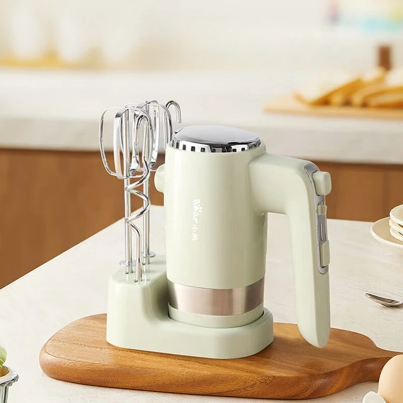 Bear electric egg beater, household handheld automatic cream beater, cake mini mixer, double stick configuration, high power