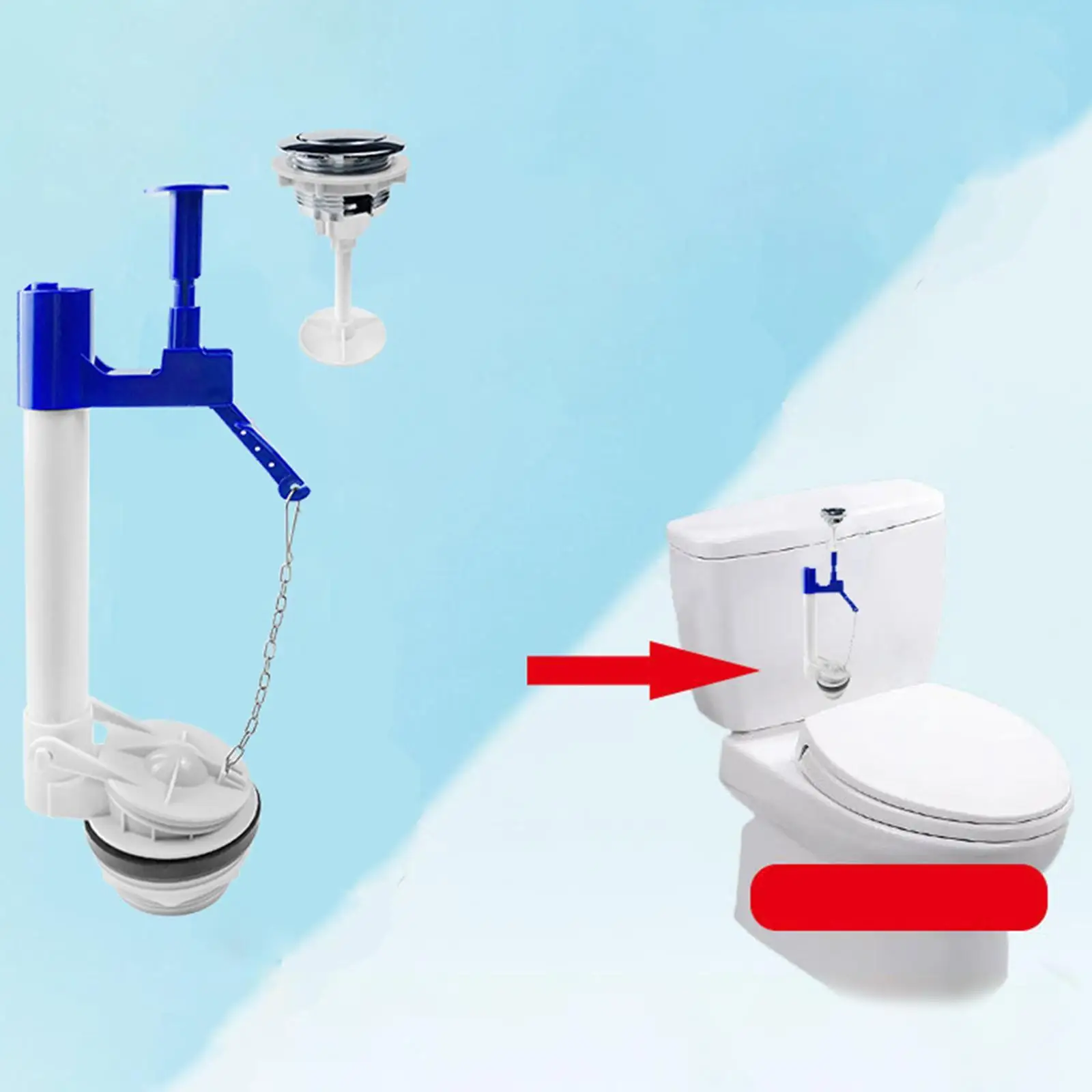 

Фитинг поплавкового смывного клапана для унитаза, замена высокопроизводительного бытового использования, простая установка, аксессуары для бачка для унитаза, впускной клапан наполнения