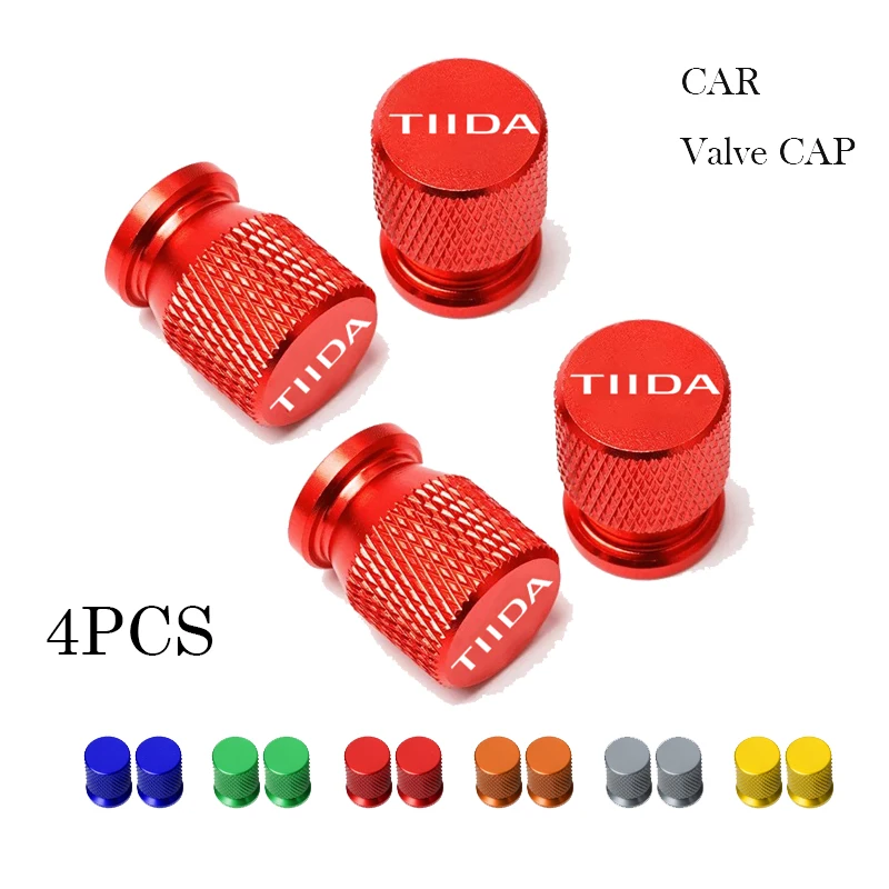 

4PCS Car Wheel Tire Valve Caps Tyre Stem Covers Airdust Waterproof For Nissan TIIDA Auto Accessories