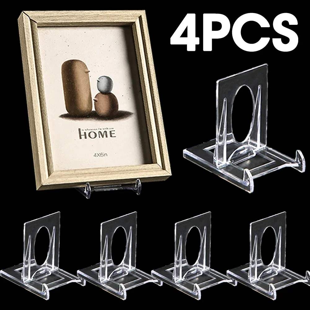 4/1PCS Display Stand Helder Acryl Display Ezels Verstelbare Plastic Plaat Houder Stand Fotolijsten Rack Bruiloft Home Decor