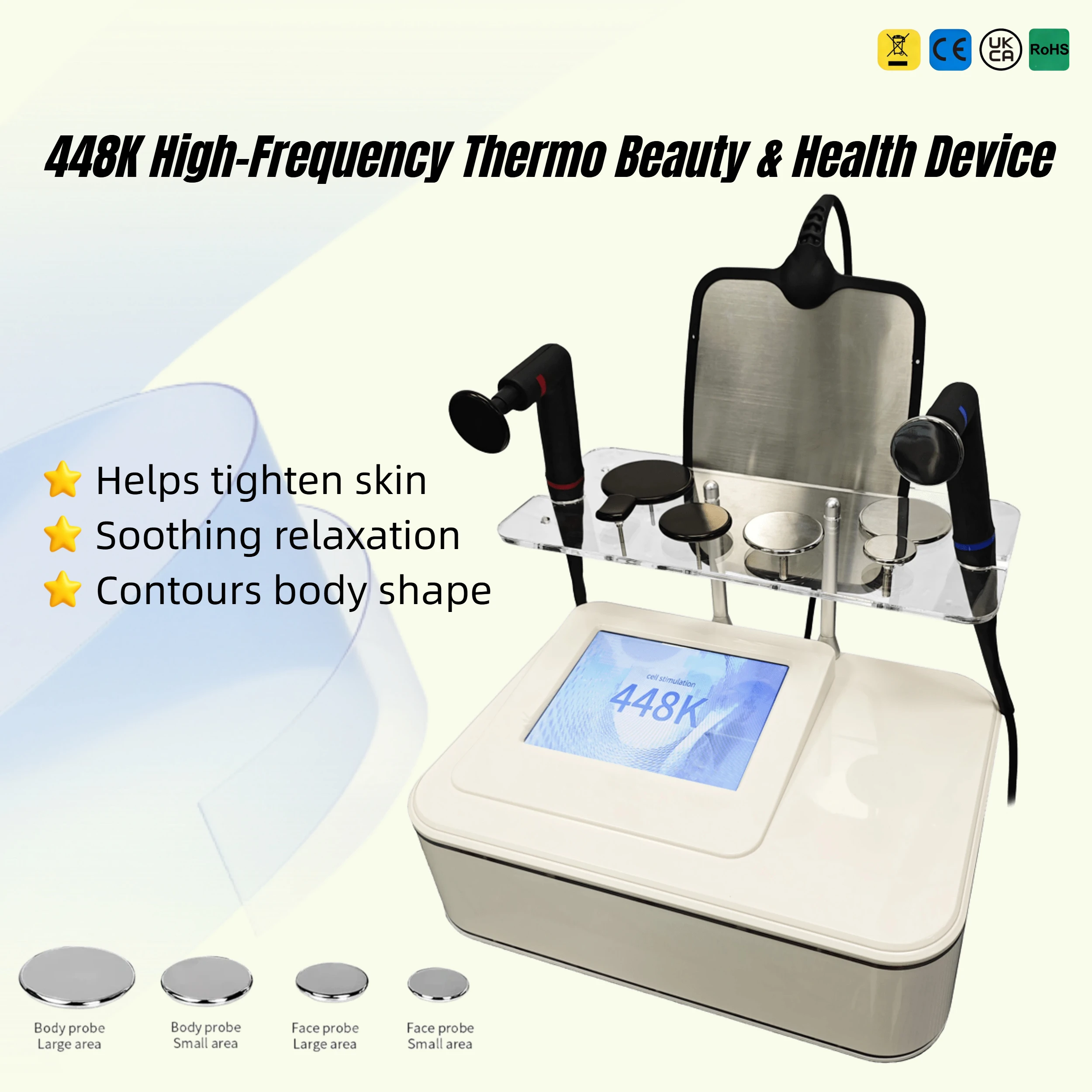

Professional 448k High-Frequency Thermo Beauty Health Beauty Device,Home Spa,Fat Burning Skin Rejuvenation Medical Grade CET RET