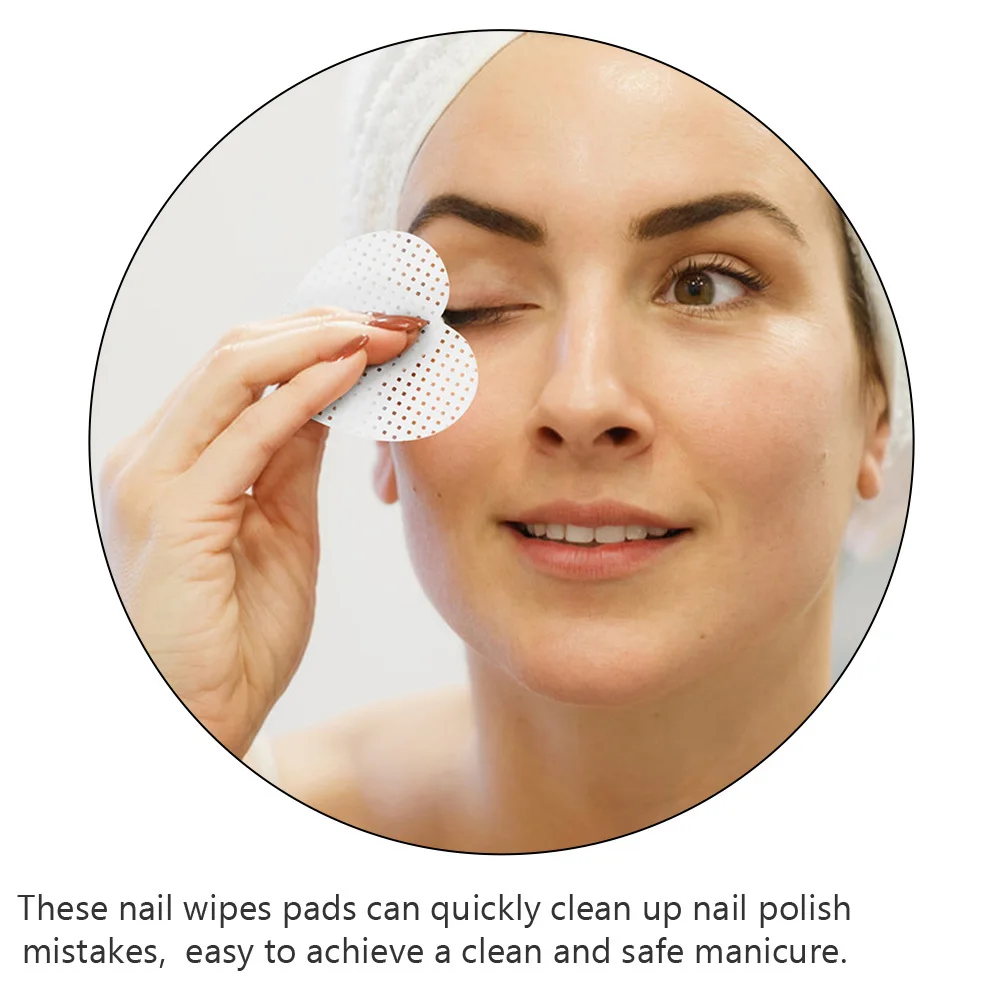 800 Sheets Nail Remover Pads Heart Shape Soft Lint Free Nail Polish Remover Pads Travel Portable Wipes for Gel Nails