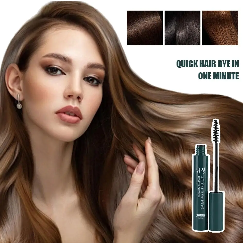 Black/brown Temporary Hair Color Brush Diy Hair Color One- White Cream Hair Dye Cover Wax Mascara Makeup Cosmetics