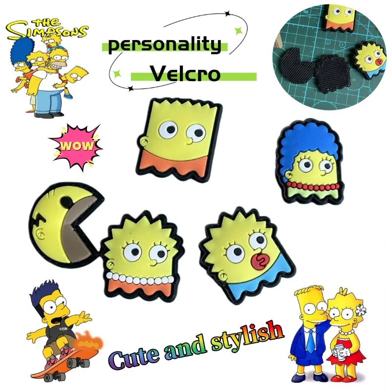 

The Simpsons morale patch with Velcro, cute, fashionable, personalized, backpack and jacket patch, gift for a friend's birthday