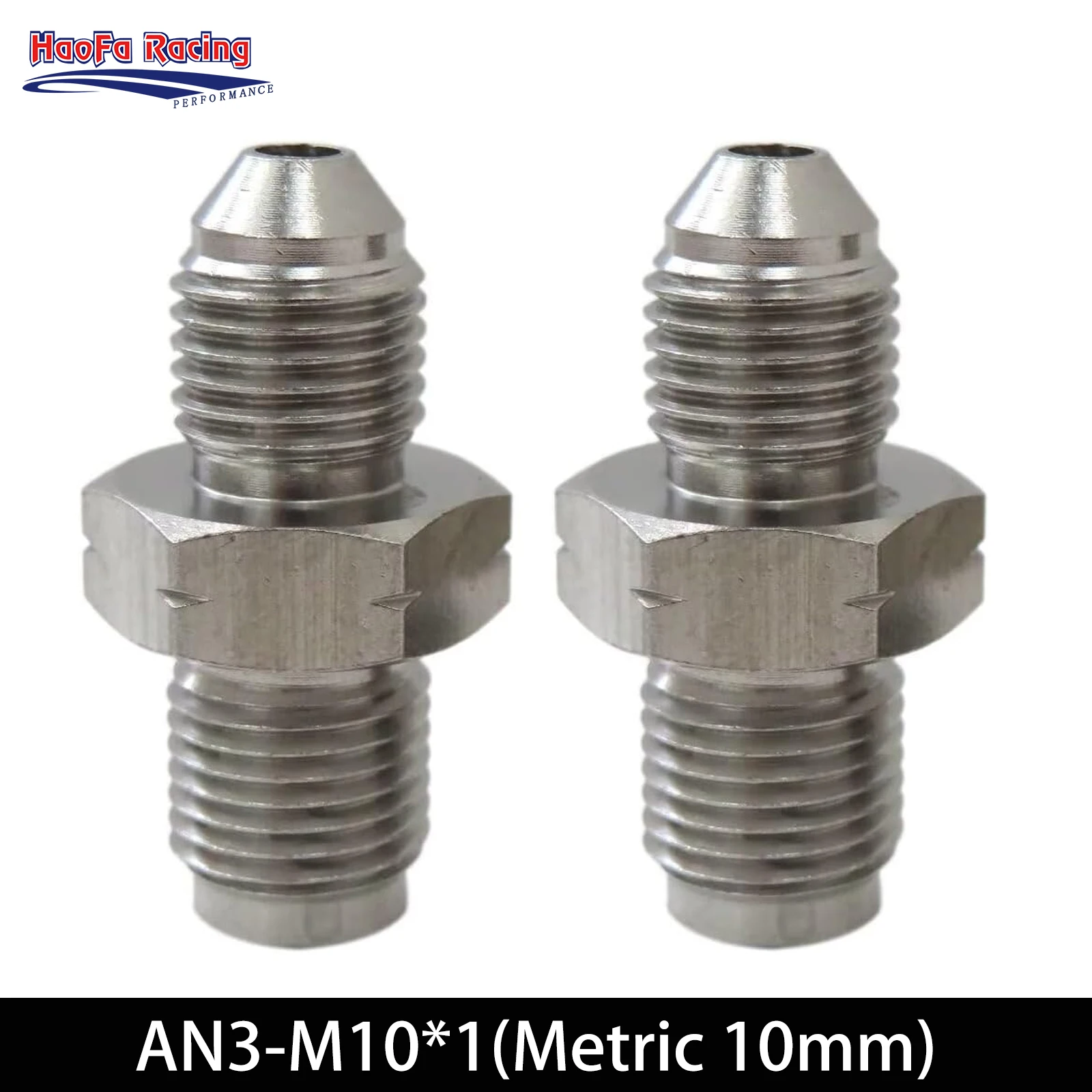 

HaoFa - AN3 - M10 x 1.0 (Metric 10mm) To 3AN -3 AN3 Male Brake Adapter Fittings Iron Universal 2Pcs