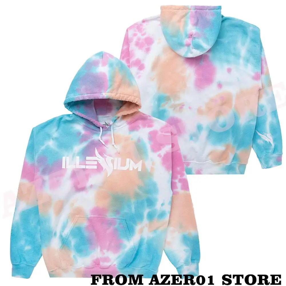 

Creative Illenium Logo Pastel Tie-Dye Hoodie Merch Winter Men/Women Hooded Sweet Streetwear Long Sleeve New Logo Sweatshirt