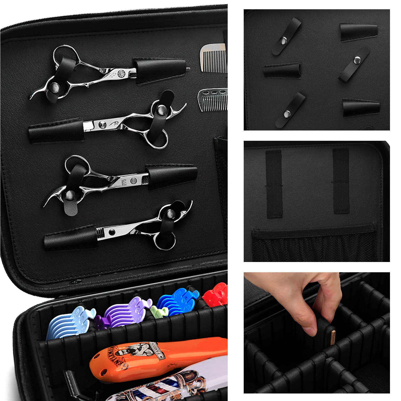 

Hair Styling Travel Tool Makeup Bag Barber Large Hairdresser Handbag Professional Salon Hair Cutting Grooming Kit Storage Bag